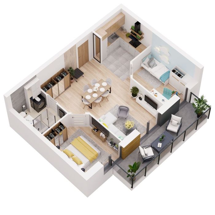 51 m² bez kompromisów | 3 pokoje i duży balkon