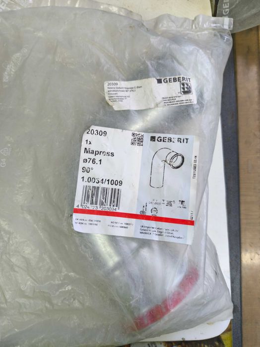 Kolano Geberit Mapress C-Stal Dn 76.1 jedno kielchowe bose