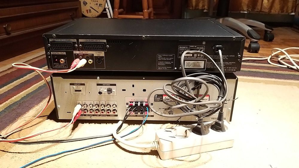 aparelhagem Sony, amplificador e leitor CD e DVD