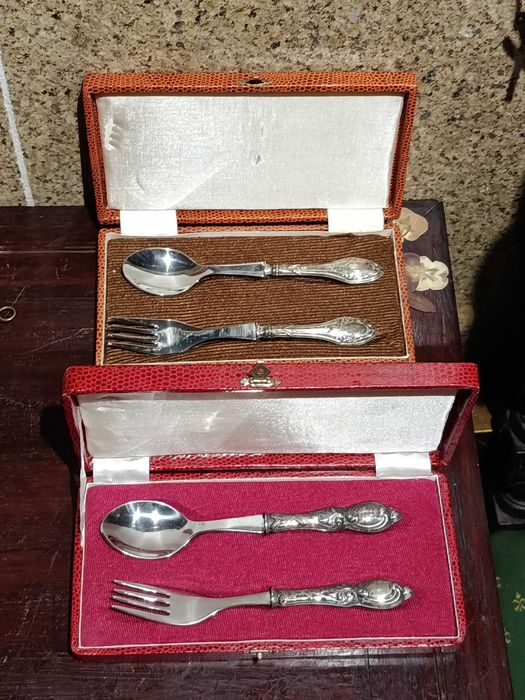 Conjunto talheres Prata Portuguesa Contrastada 835 16,5 cm