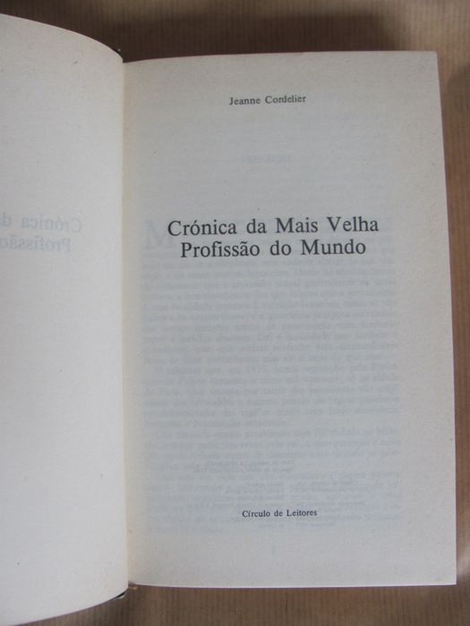 Crónica da mais velha profissão do mundo de Jeanne Cordelier