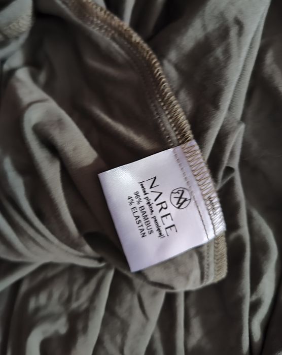 Sukienka midi bambus khaki Naree nowa z metką