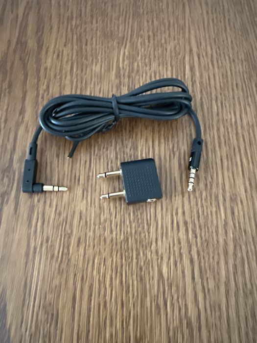 3,5 mm kabel jack audio plus podwójna przejściówka nowe