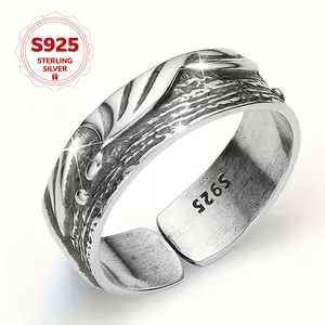 Prezent Pierścionek 925 Srebrny  Wzór Tsunami 9/10/11