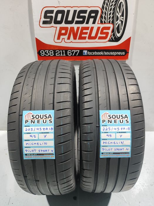 2 pneus semi novos 225-45R18 Michelin - Oferta dos portes