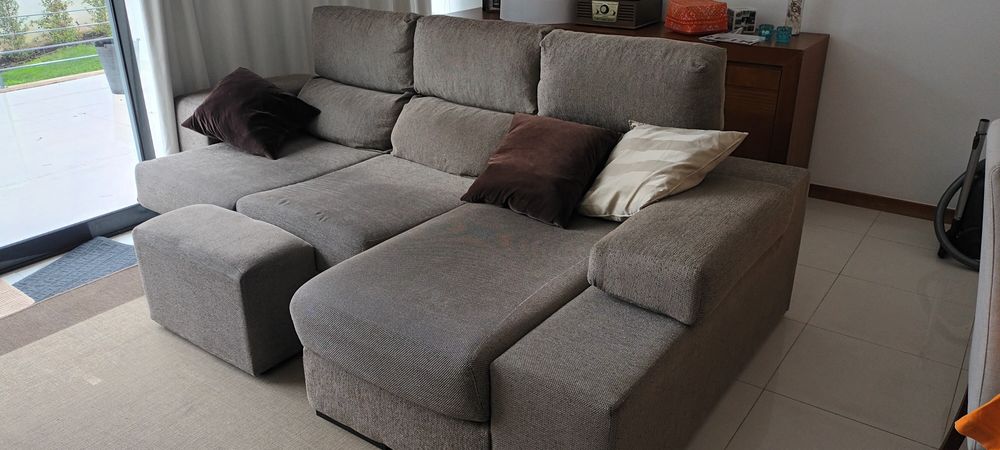 Sofa com chaise longue 3 lugares