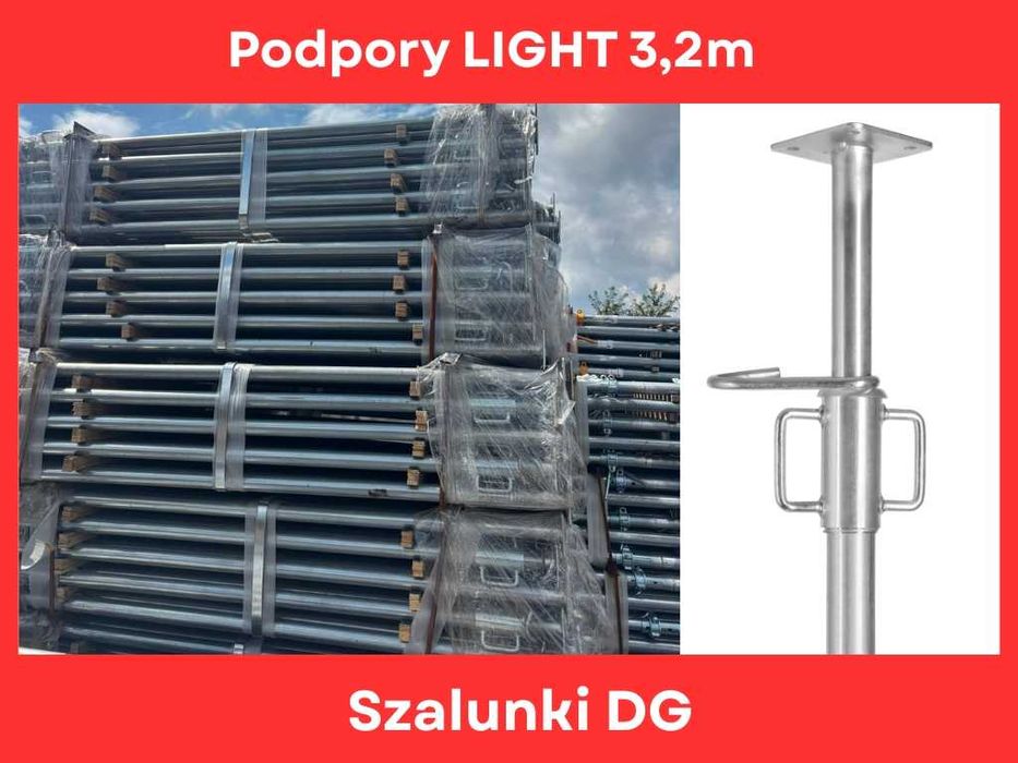 Podpory stropowe lekkie light 3,2m podpora budowlana lekka szalunek stropowy sztyce słupy szalunki stropowe