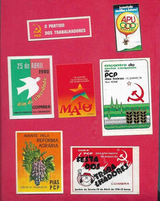 Política - Lote Autocolantes - 25 Abril - PREC - PCP