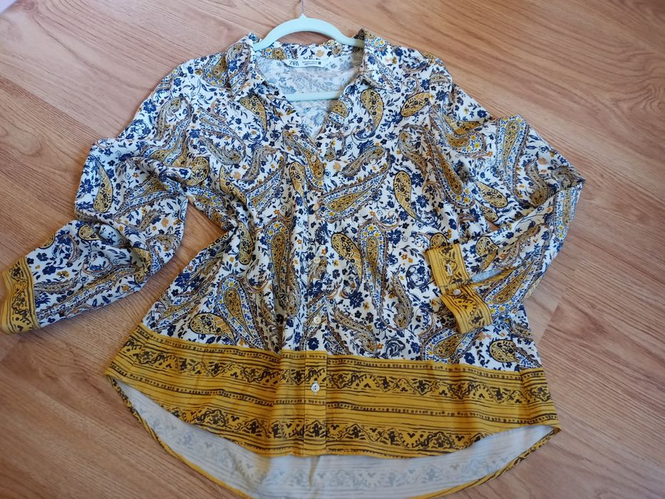 Top Paisley koszula boho zara z nadrukiem 38
