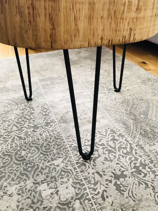 Stolik kawowy plaster dębowy żywica loft