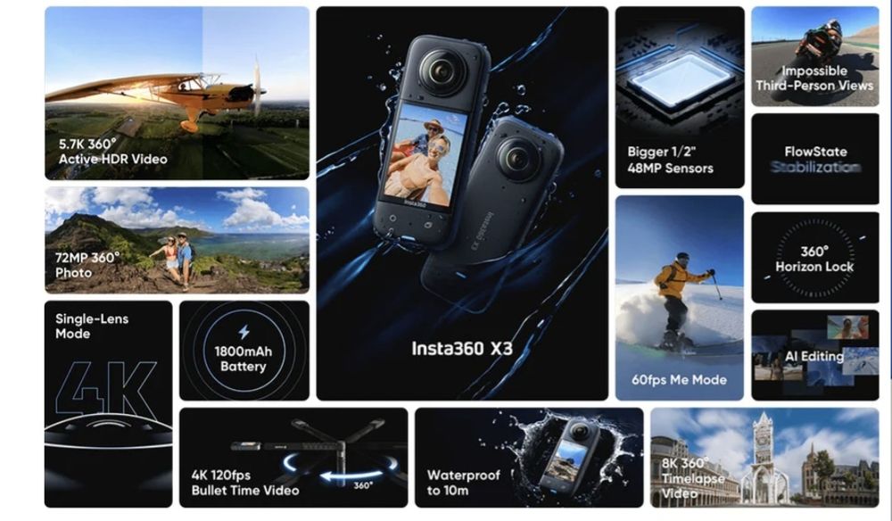 Insta 360 x3 nova.