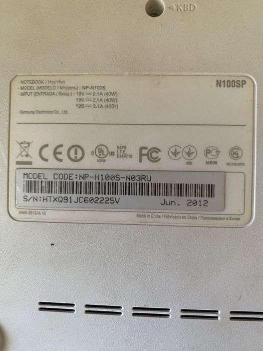 Нетбук Sansung NP-N100S