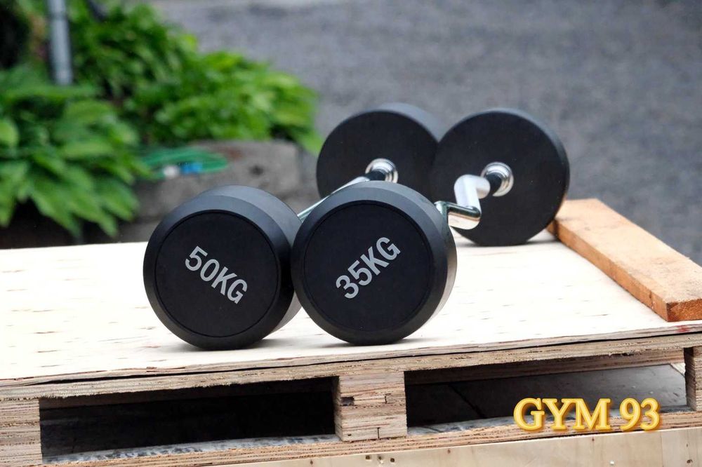 Zestaw 10 sztang stałych prostych do 50 kg Szare