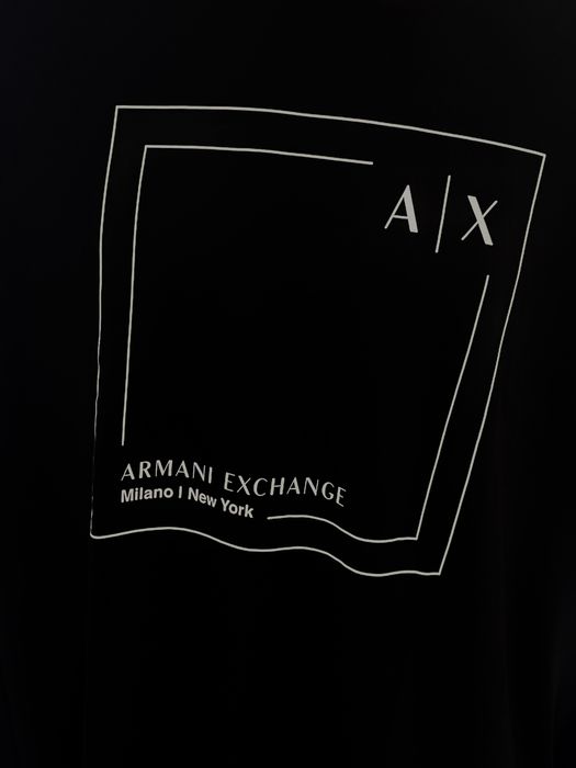 Czarny , oryginalny longsleeve Armani Exchange
