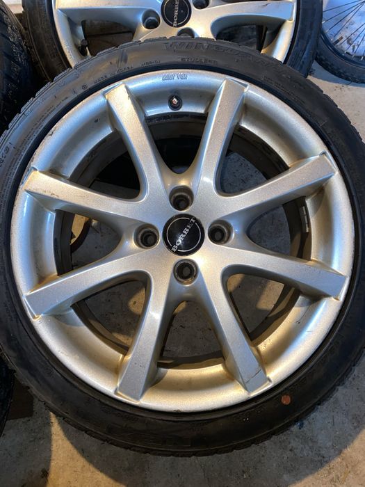 Jogo 4 Jantes BORBET 16" 4x100 com Pneus Nexen 195/45R16 (Inverno/M+S)