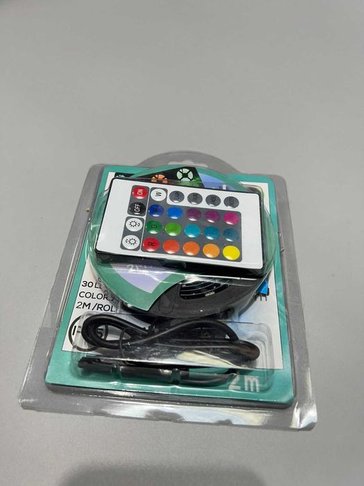 Светодиодная RGB LED лента 2м с Пультом от USB, SMD 5050, IP65