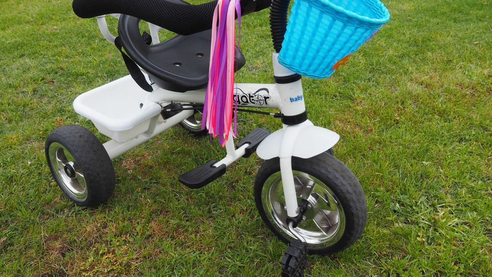 ROWER ,rowerek trójkołowy,Baby Mix Navigator,pchacz,biały,biegowy