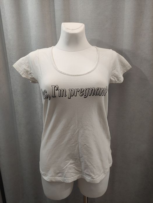 T-shirt ciążowy biały