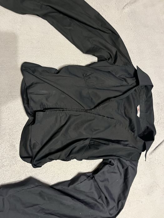 Рубашка коротка з клеш рукавами, y2k, готична, емо