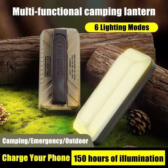 Потужний фонарь LED лампа Кемпінговий ліхтар ПаверБанк10000mAh 1500Lum