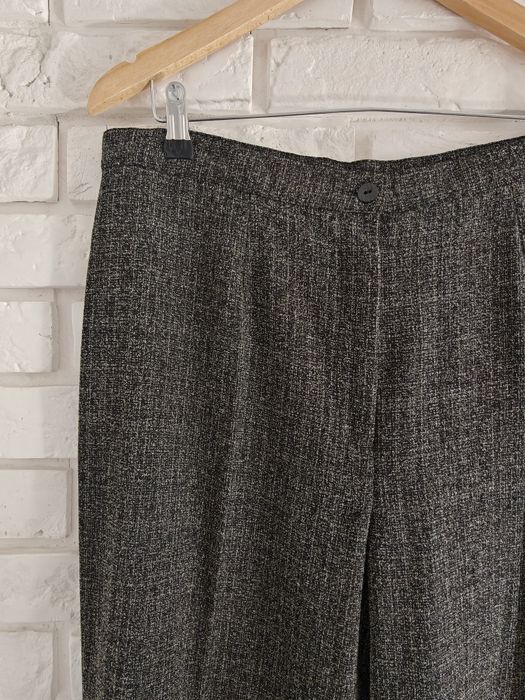 eleganckie spodnie creased wide leg wysoki stan elegant classic