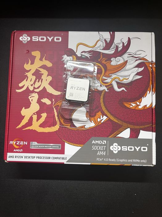 Комплект ryzen 5 3600 + soyo b450m