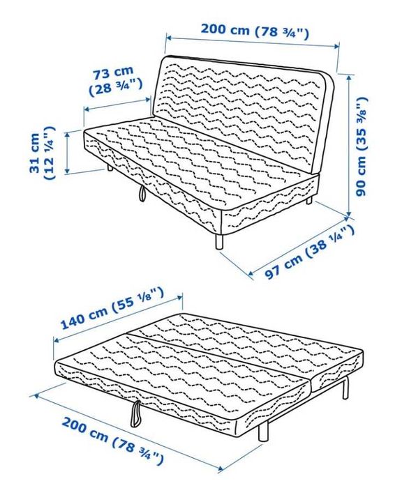 Sofa Kanapa Beddinge IKEA Łóżko stelaż pokrowiec poduszki