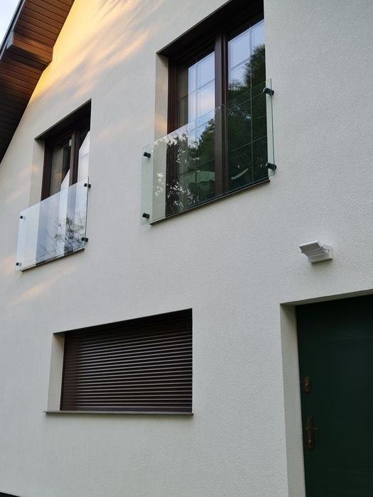 balkon balkony taras szklany metalowy
