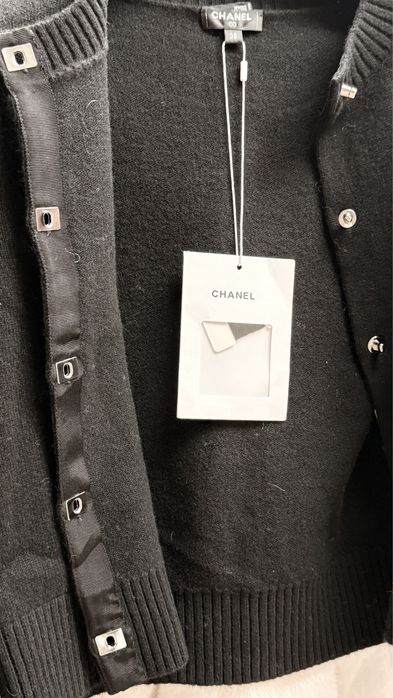 Sweter Chanel Kaszmirowy Czarny/Black