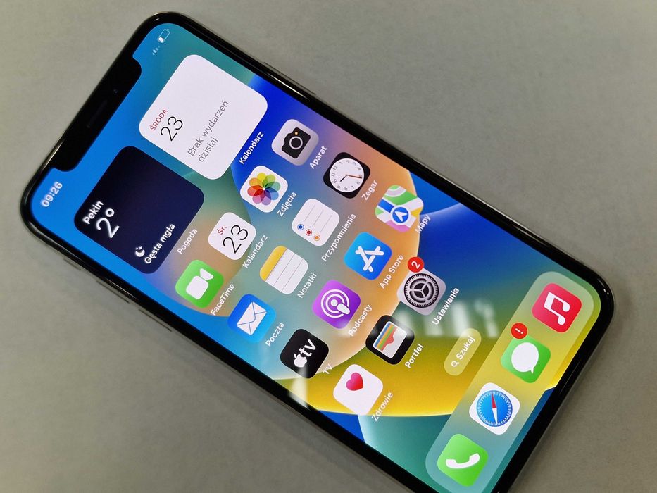 Iphone XS 64GB/ Silver/ Bateria 100%/ BDB/ Gwarancja