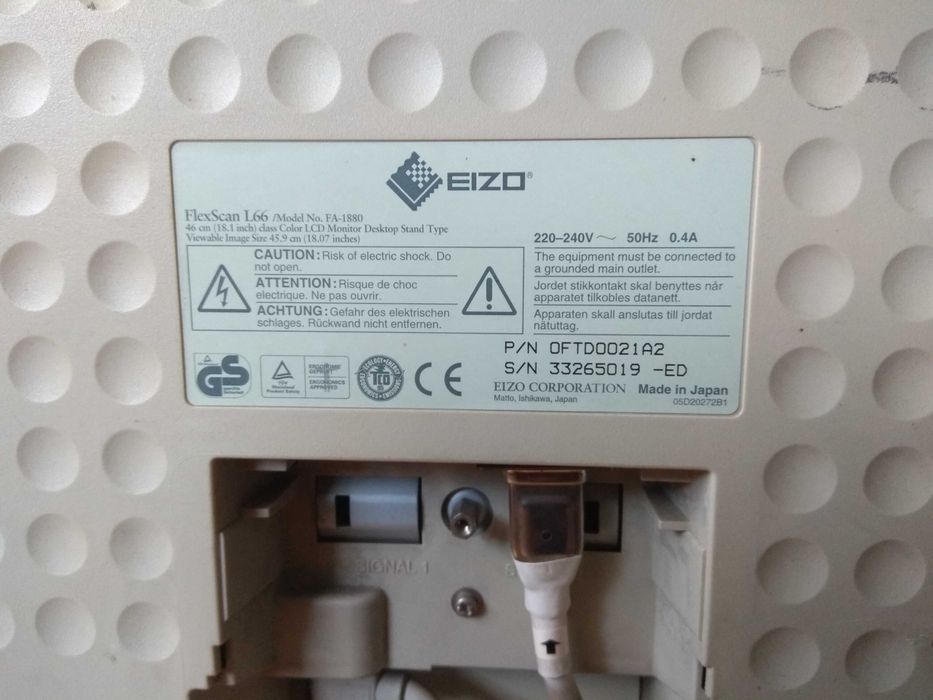 Monitor EIZO FlexScan L66 LCD 18.1" FA-1880