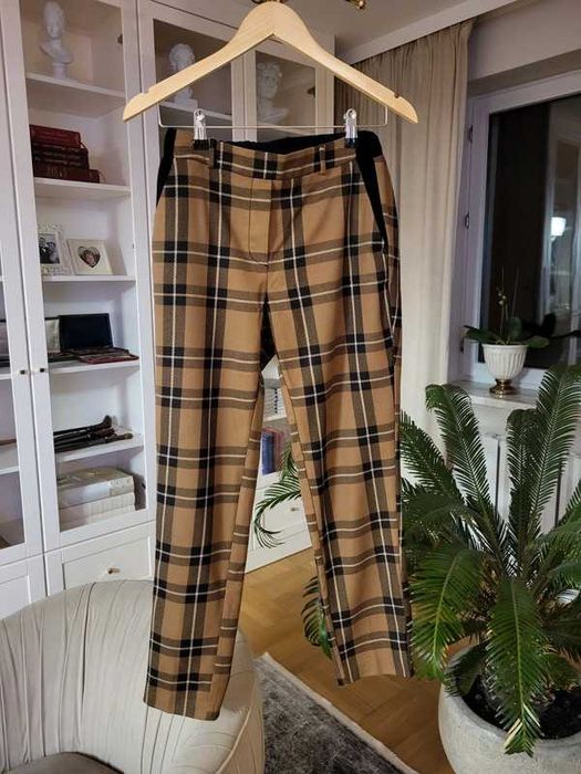 Cygaretki eleganckie spodnie w kratkę