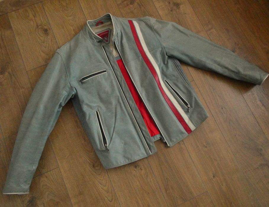 Kurtka skórzana męska TOMMY HILFIGER skóra BIKER 52/L