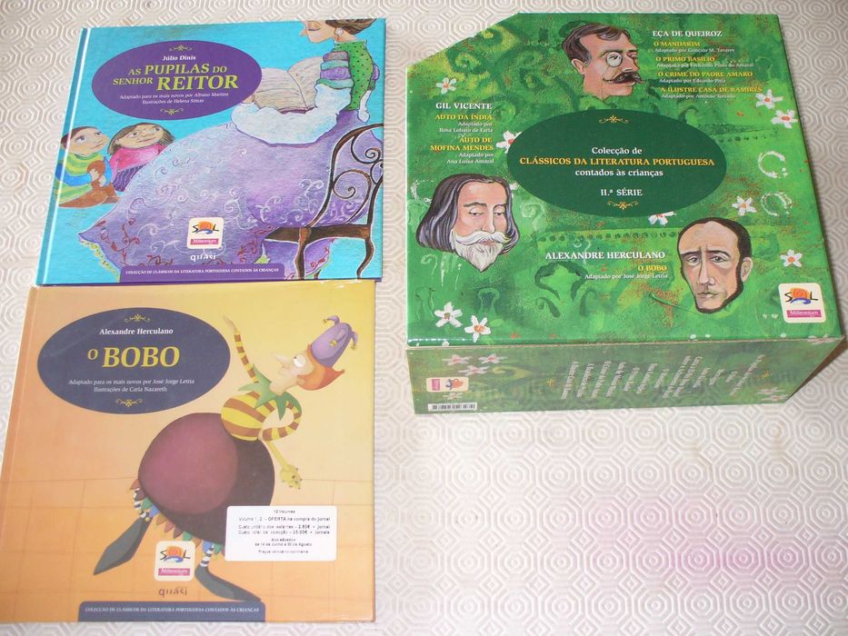 Clássicos literatura Portuguesa contados crianças 2ªserie cx alb 1 e 2