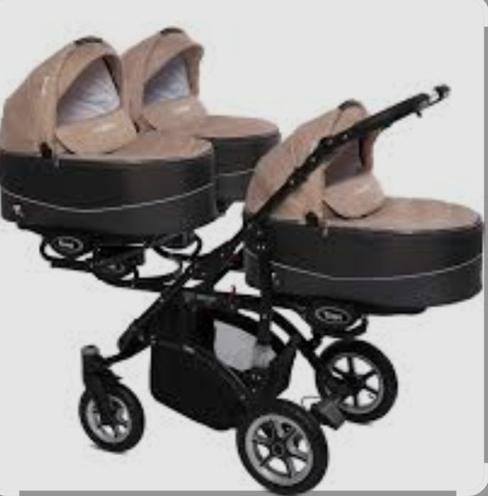 Продам дитячу коляску для трійні шоколадного кольору