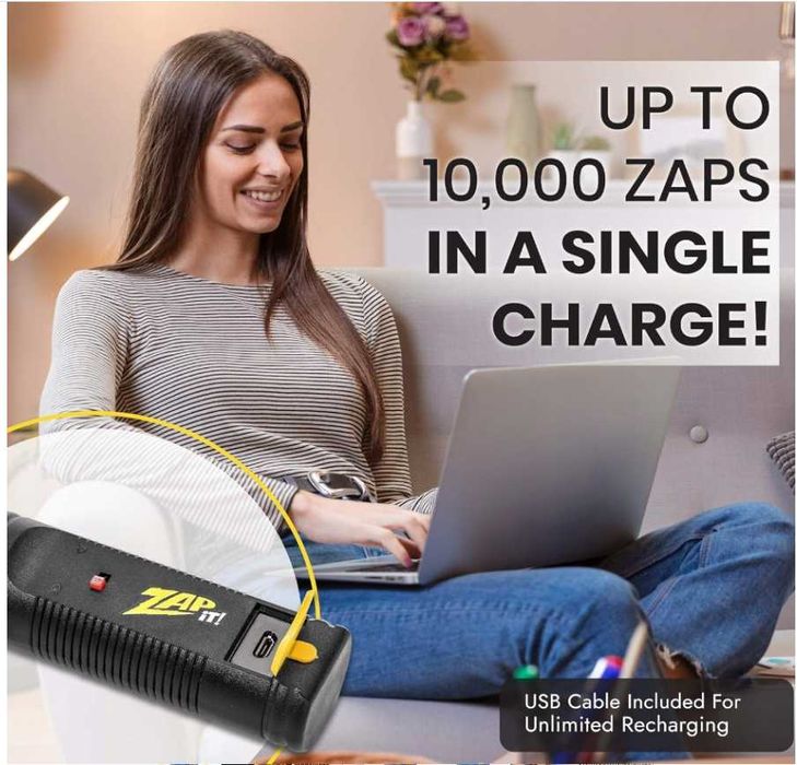 2xMocna Elektryczna ŁAPKA Na KOMARY Muchy 4000V Ze Światłem LED ZAP IT