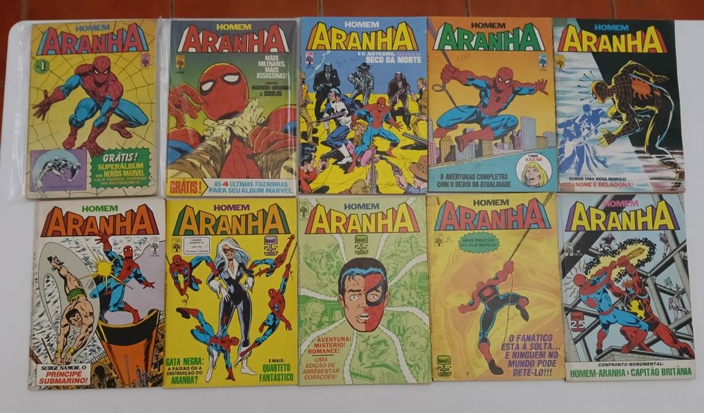31 Livros Homem Aranha e Hulk, da Abril e da Marvel