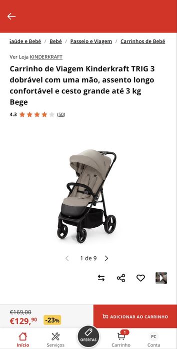 Carrinho Kinderkraft Trig 3