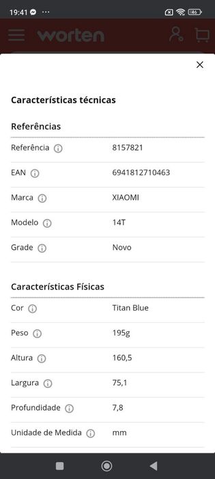 Xiaomi 14T 256GB Novo aceito troca