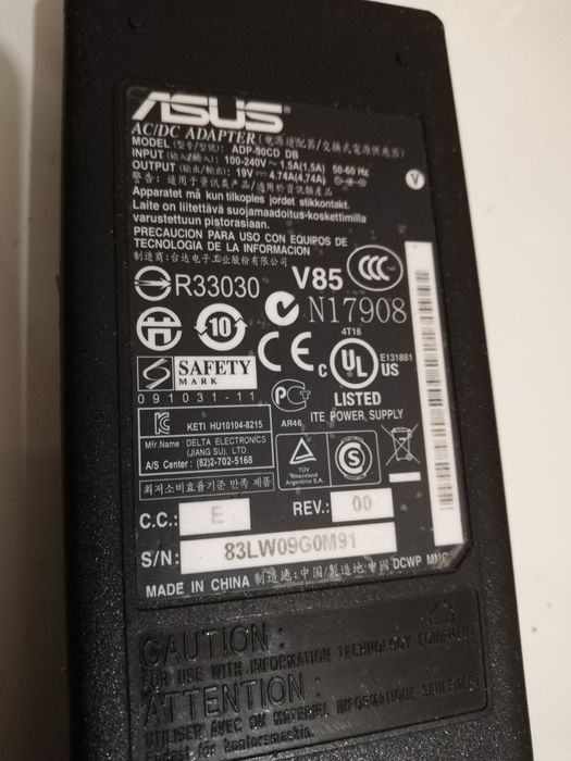 Zasilacz do laptopa-tableta Toshiba,LG, Sony,ASUS, Creative telewizji