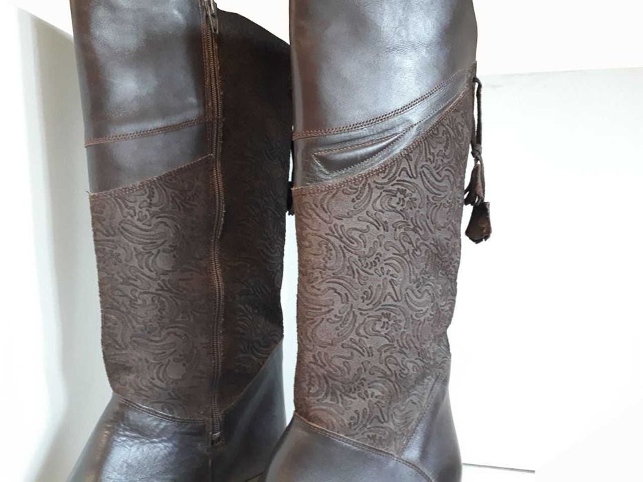 Сапоги женские TEXON зимние высокие натуральная кожа, 38разм, Германия