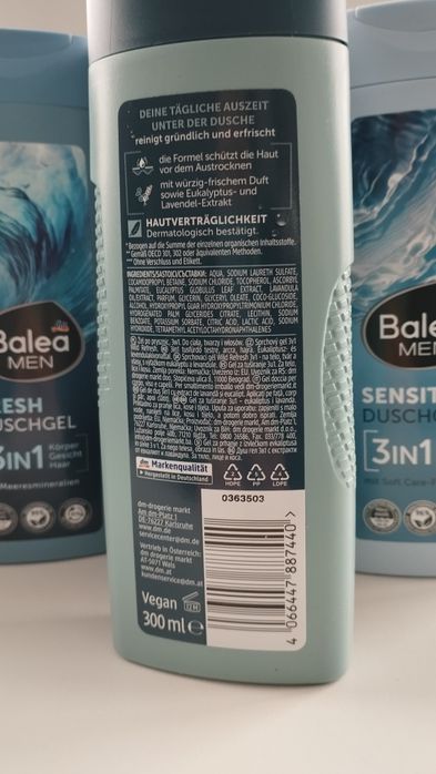 Balea MEN żele pod prysznic dla mężczyzn 5x 300 ml