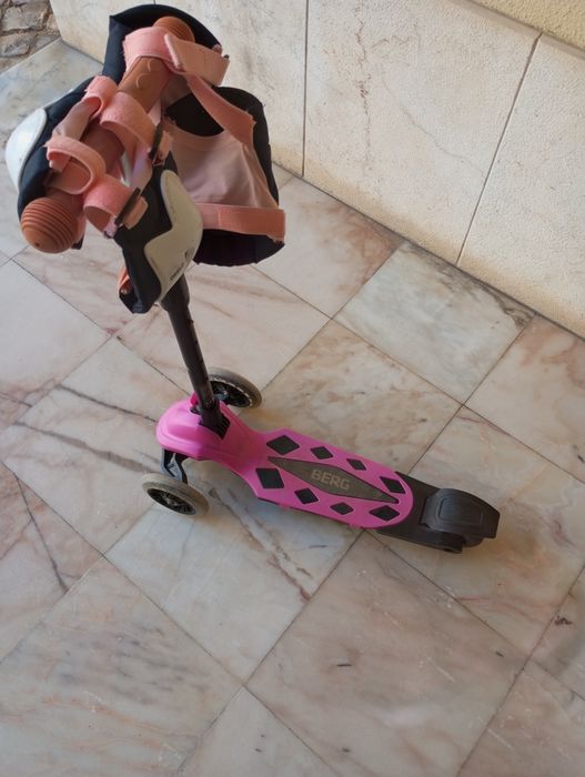 Trotinete criança 3 rodas cor Rosa Berg