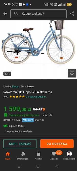 #WYPRZEDAŻ#NOWY#Rower miejskiElops 520*Najlepsza cena*