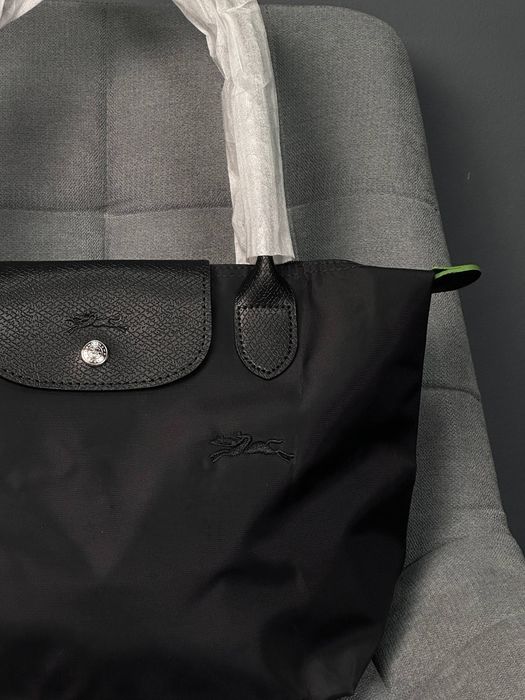 Сумка Longchamp Tote Bag чорна трендова сумочка 34/24