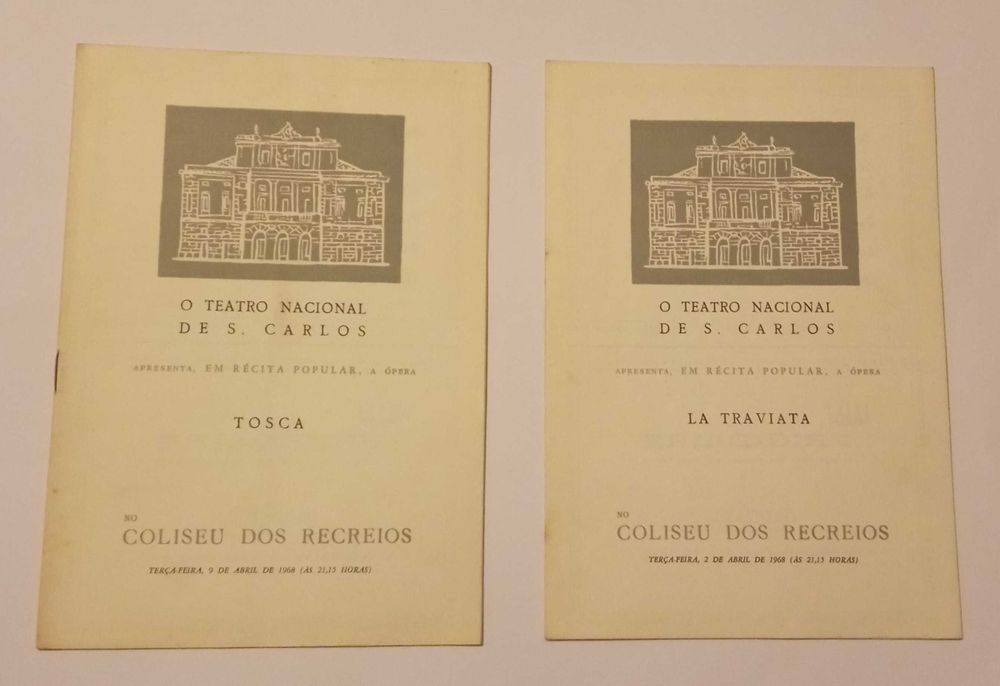 Programas do Teatro Nacional de S. Carlos