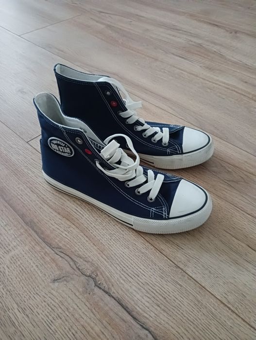 BIG STAR trampki damskie wysokie granatowe