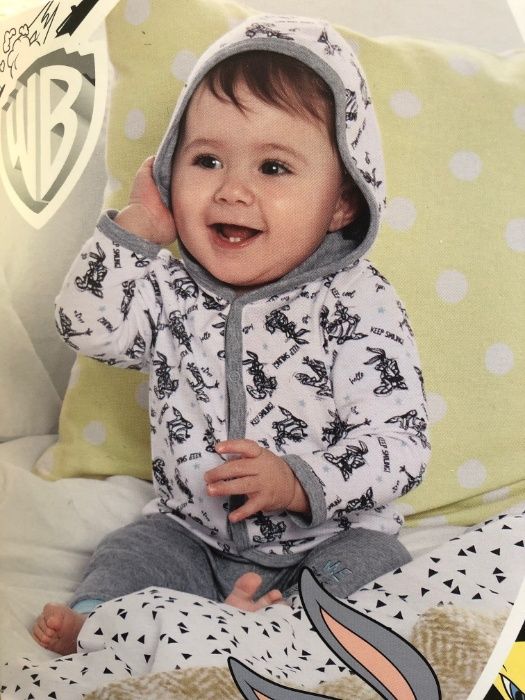 Кофта кофточка хлопок хлопковая легкая lupilu 74 капюшон капюшоном