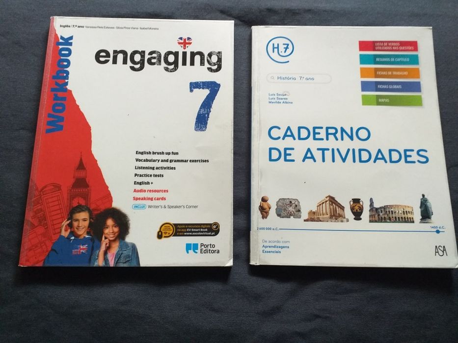Cadernos actividades 7° ano como novos