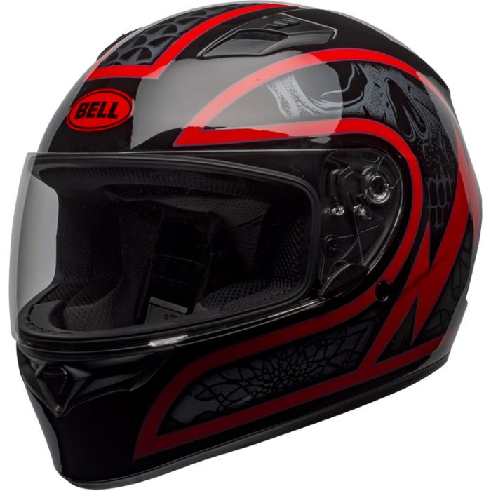 KASK Integralny Bell Qualified Scorch Czarno-Czerwony SKULL